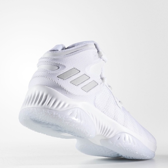 New Mens 13.5 Adidas Explosive Bounce White Grey - Picture 3 of 5